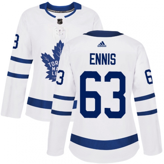 Women's Adidas Toronto Maple Leafs 63 Tyler Ennis Authentic White Away NHL Jersey