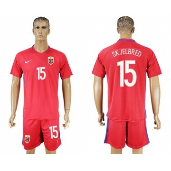 Norway 15 Skjelbred Home Soccer Country Jersey