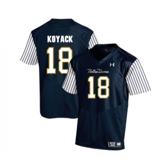 Notre Dame Fighting Irish 18 Ben Koyack Navy College Football Jersey