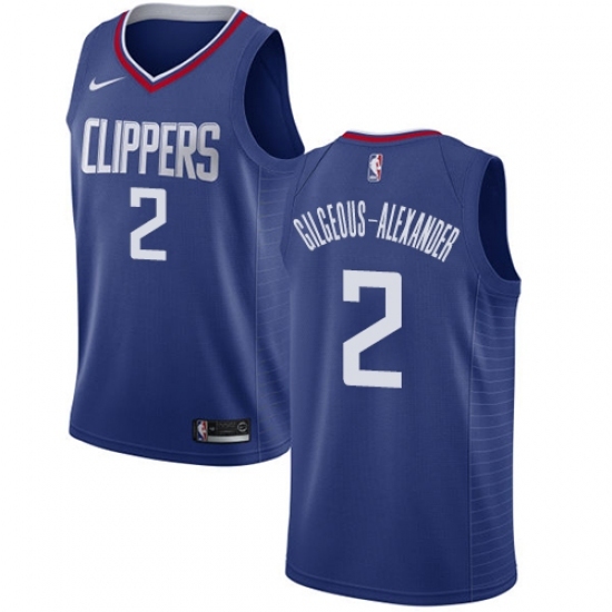 Women's Nike Los Angeles Clippers 2 Shai Gilgeous-Alexander Swingman Blue NBA Jersey - Icon Edition