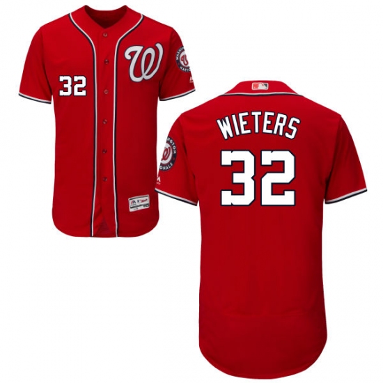 Men's Majestic Washington Nationals 32 Matt Wieters Red Flexbase Authentic Collection MLB Jersey