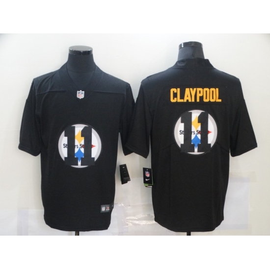 Men's Pittsburgh Steelers 11 Chase Claypool Black Nike Black Shadow Edition Limited Jersey