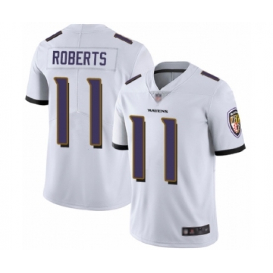 Men's Baltimore Ravens 11 Seth Roberts White Vapor Untouchable Limited Player Football Jersey