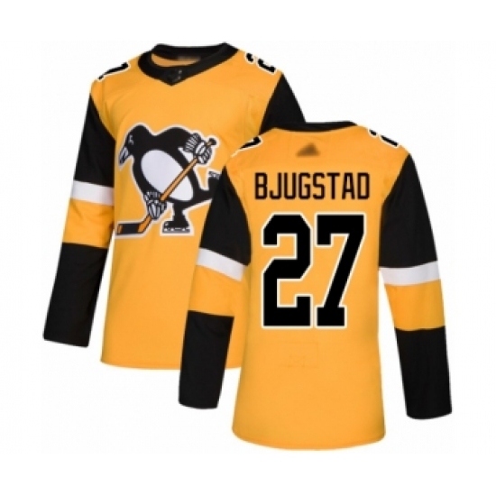 Youth Pittsburgh Penguins 27 Nick Bjugstad Authentic Gold Alternate Hockey Jersey