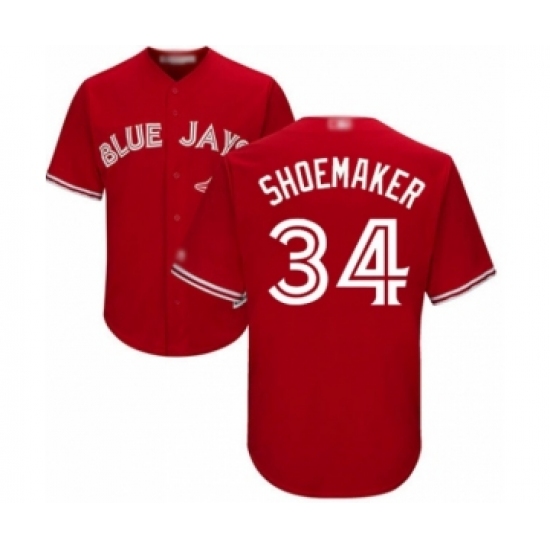 Youth Toronto Blue Jays 34 Matt Shoemaker Authentic Scarlet Alternate Baseball Player Jersey