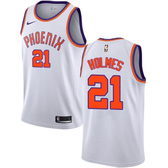 Men's Nike Phoenix Suns 21 Richaun Holmes Swingman White NBA Jersey - Association Edition