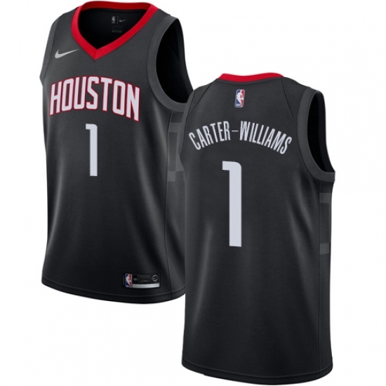 Men's Nike Houston Rockets 1 Michael Carter-Williams Swingman Black NBA Jersey Statement Edition