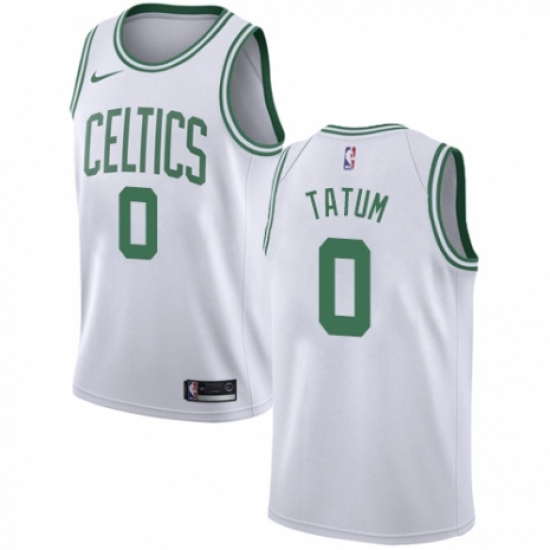 Women's Nike Boston Celtics 0 Jayson Tatum Swingman White NBA Jersey - Association Edition