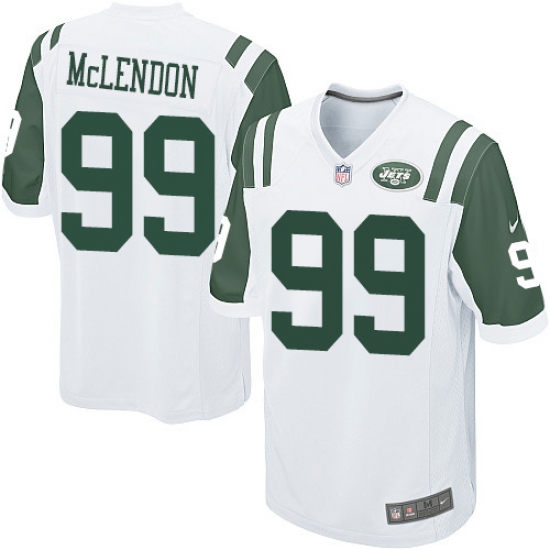 Men's Nike New York Jets 99 Steve McLendon Game White NFL Jersey