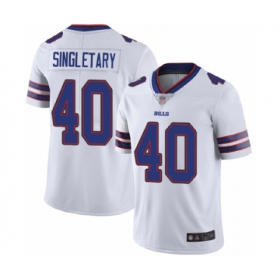 Men's Buffalo Bills 40 Devin Singletary White Vapor Untouchable Limited Player Football Jersey