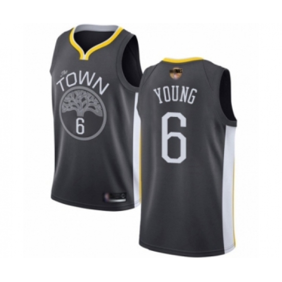 Youth Golden State Warriors 6 Nick Young Swingman Black 2019 Basketball Finals Bound Basketball Jersey - Statement Edition