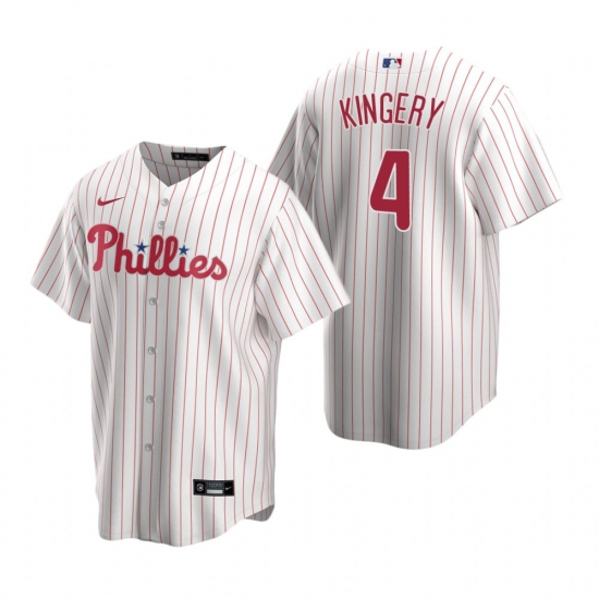 Men's Nike Philadelphia Phillies 4 Scott Kingery White Home Stitched Baseball Jersey