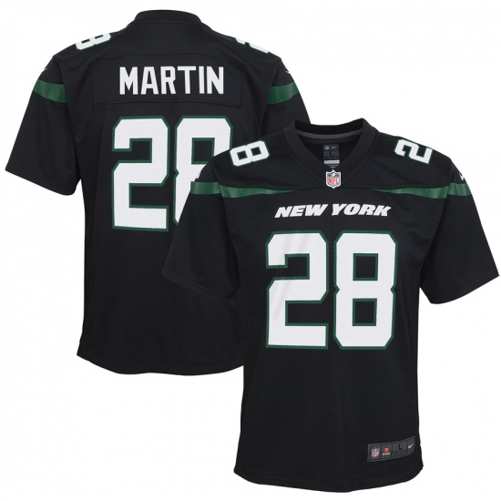 Youth New York Jets 28 Curtis Martin NikeRetired Player Game Jersey - Black