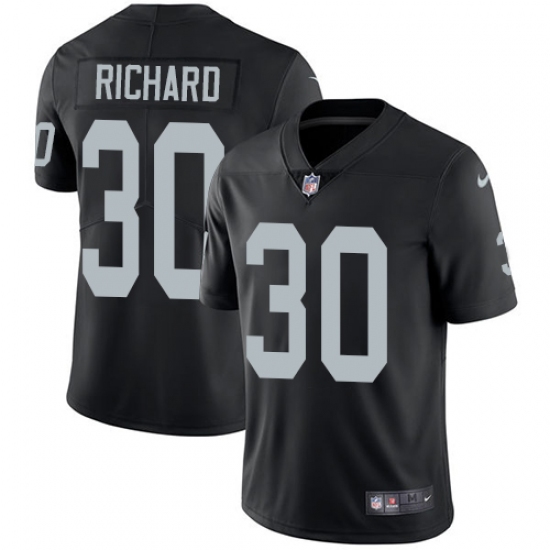 Men's Nike Oakland Raiders 30 Jalen Richard Black Team Color Vapor Untouchable Limited Player NFL Jersey