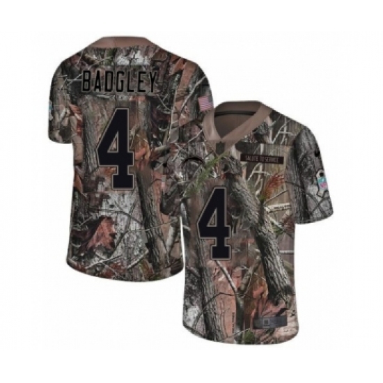 Men's Nike Los Angeles Chargers 4 Michael Badgley Limited Camo Rush Realtree NFL Jersey