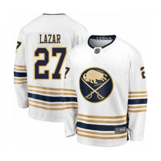 Men's Buffalo Sabres 27 Curtis Lazar Fanatics Branded White 50th Season Breakaway Hockey Jersey - Click Image to Close