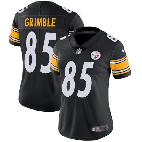 Women's Nike Pittsburgh Steelers 85 Xavier Grimble Black Team Color Vapor Untouchable Limited Player NFL Jersey