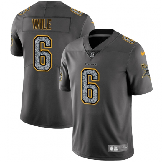 Men's Nike Minnesota Vikings 6 Matt Wile Gray Static Vapor Untouchable Limited NFL Jersey