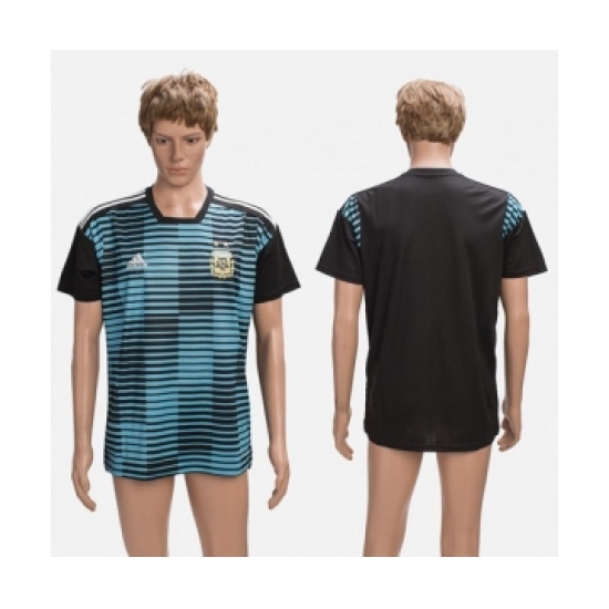 Argentina Blank Black Training Soccer Country Jersey