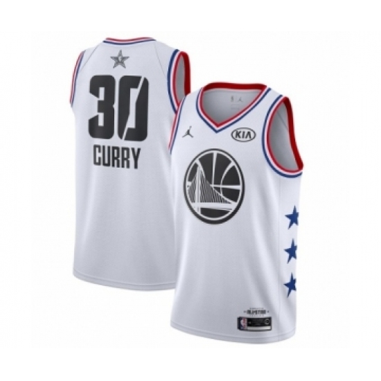 Men's Jordan Golden State Warriors 30 Stephen Curry Swingman White 2019 All-Star Game Basketball Jersey
