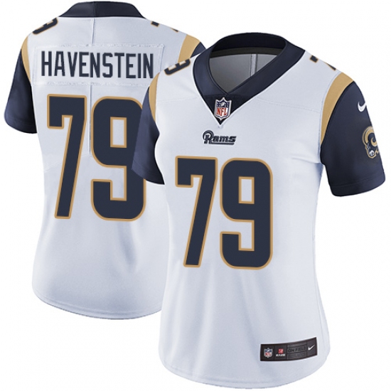 Women's Nike Los Angeles Rams 79 Rob Havenstein White Vapor Untouchable Limited Player NFL Jersey