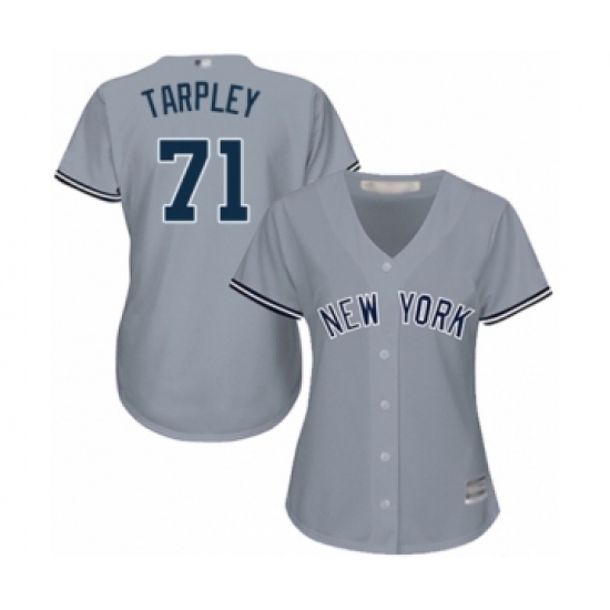Women's New York Yankees 71 Stephen Tarpley Authentic Grey Road Baseball Player Jersey