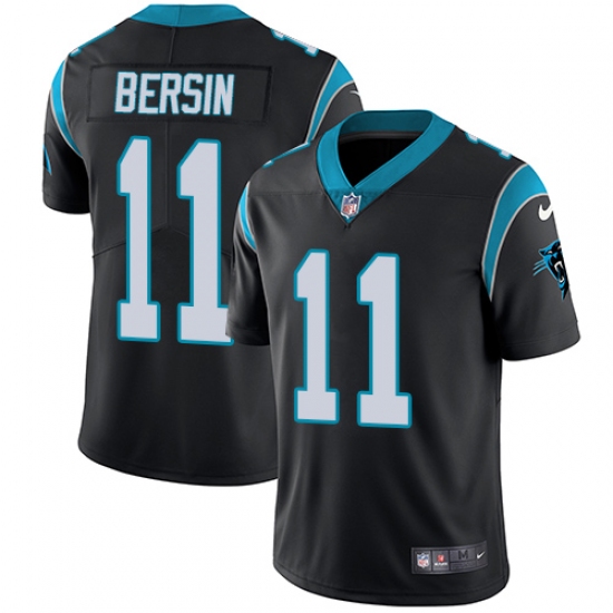 Youth Nike Carolina Panthers 11 Brenton Bersin Black Team Color Vapor Untouchable Limited Player NFL Jersey