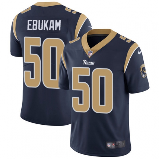 Youth Nike Los Angeles Rams 50 Samson Ebukam Navy Blue Team Color Vapor Untouchable Limited Player NFL Jersey