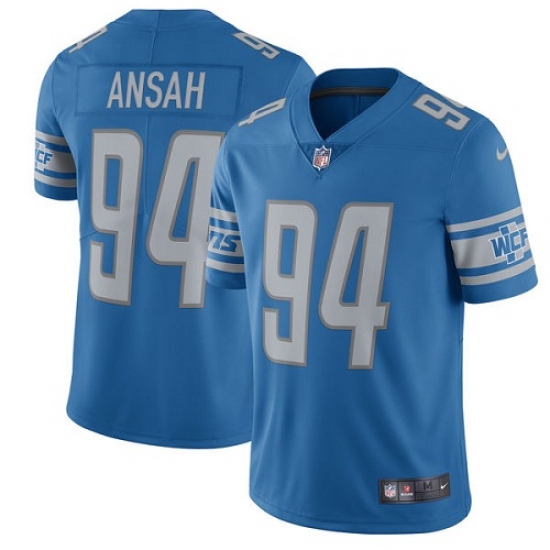 Men's Nike Detroit Lions 94 Ziggy Ansah Limited Light Blue Team Color Vapor Untouchable NFL Jersey