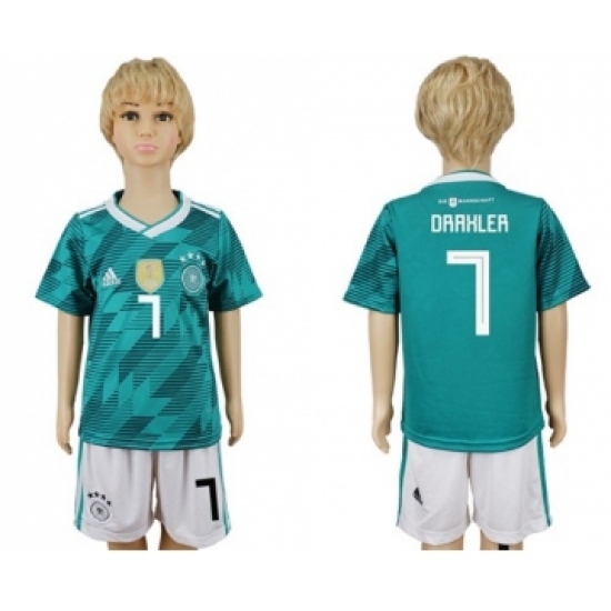 Germany 7 Draxler Away Kid Soccer Country Jersey