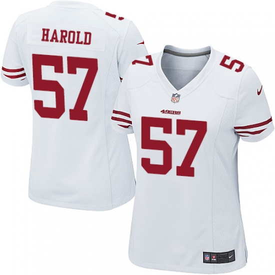 Women's Nike San Francisco 49ers 57 Eli Harold Game White NFL Jersey