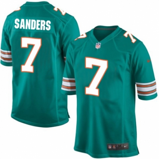 Men's Nike Miami Dolphins 7 Jason Sanders Game Aqua Green Alternate NFL Jersey