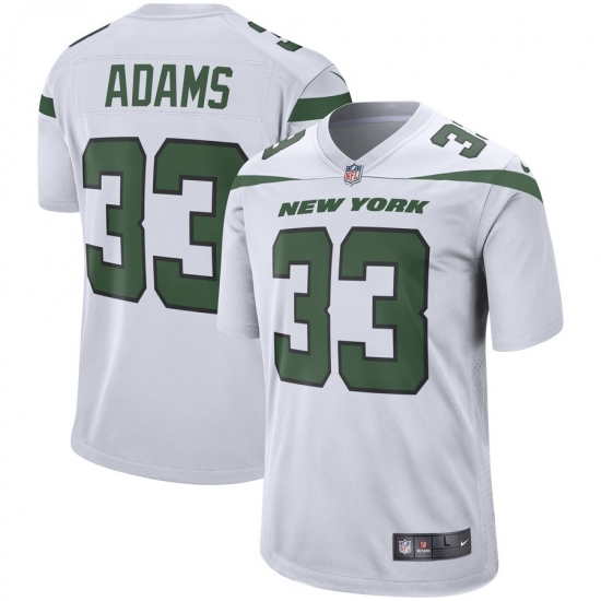 Men's New York Jets 33 Jamal Adams Nike White Player Game Jersey