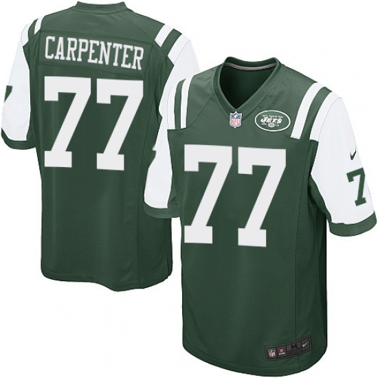 Men's Nike New York Jets 77 James Carpenter Game Green Team Color NFL Jersey