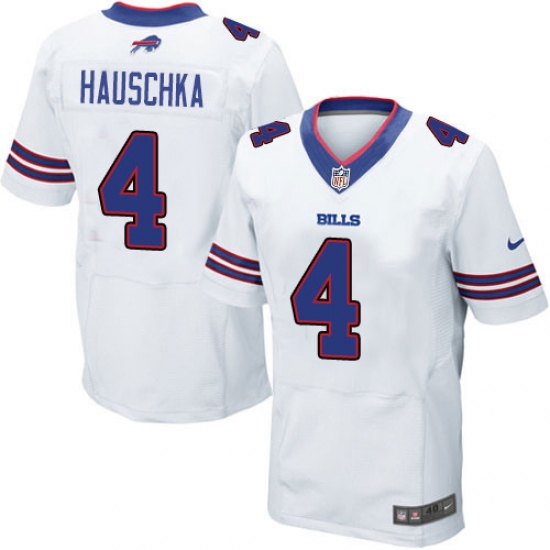 Men's Nike Buffalo Bills 4 Stephen Hauschka Elite White NFL Jersey