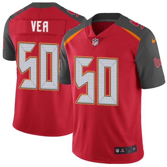 Men's Nike Tampa Bay Buccaneers 50 Vita Vea Limited Red Rush Drift Fashion NFL Jersey
