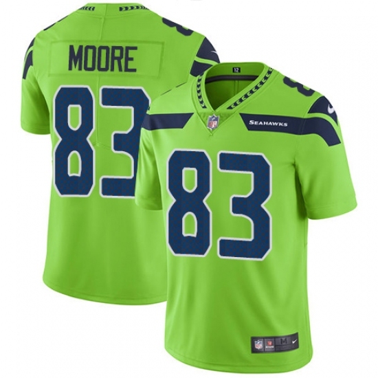 Men's Nike Seattle Seahawks 83 David Moore Limited Green Rush Vapor Untouchable NFL Jersey