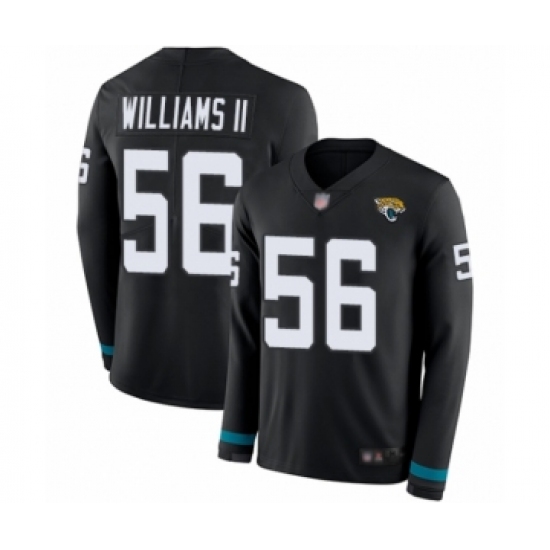 Youth Jacksonville Jaguars 56 Quincy Williams II Limited Black Therma Long Sleeve Football Jersey
