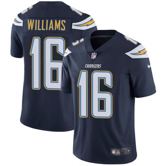 Men's Nike Los Angeles Chargers 16 Tyrell Williams Navy Blue Team Color Vapor Untouchable Limited Player NFL Jersey