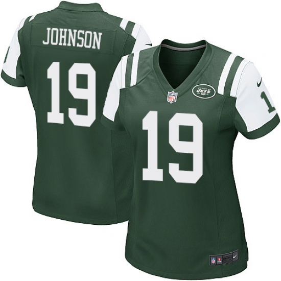 Women's Nike New York Jets 19 Keyshawn Johnson Game Green Team Color NFL Jersey