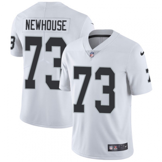 Men's Nike Oakland Raiders 73 Marshall Newhouse White Vapor Untouchable Limited Player NFL Jersey