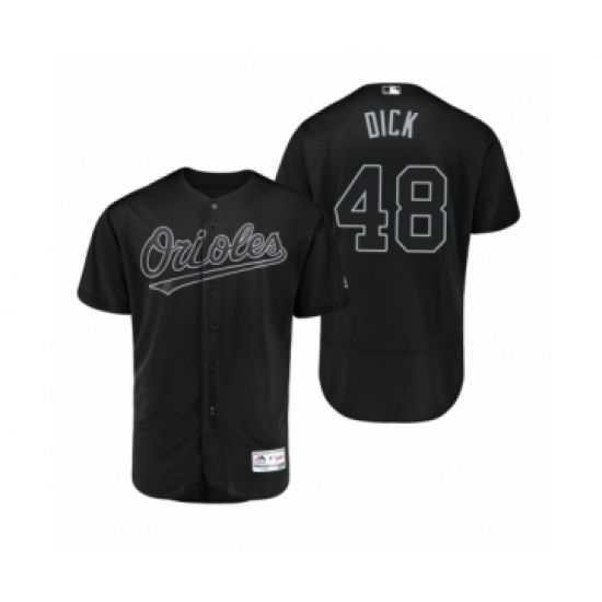 Men's Baltimore Orioles 48 Richard Bleier Dick Black 2019 Players Weekend Authentic Jersey