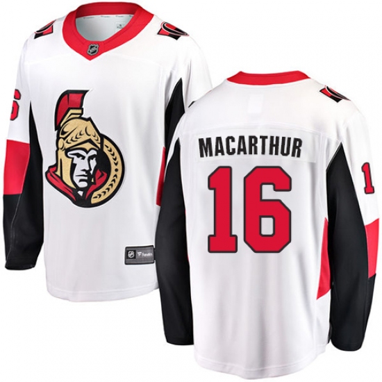 Youth Ottawa Senators 16 Clarke MacArthur Fanatics Branded White Away Breakaway NHL Jersey