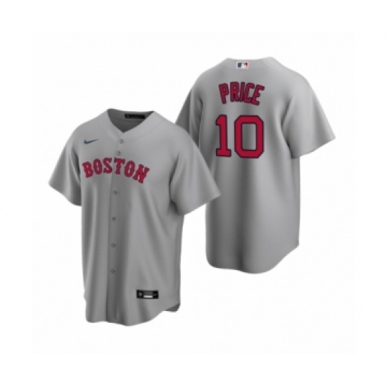 Women's Boston Red Sox 10 David Price Nike Gray Replica Road Jersey