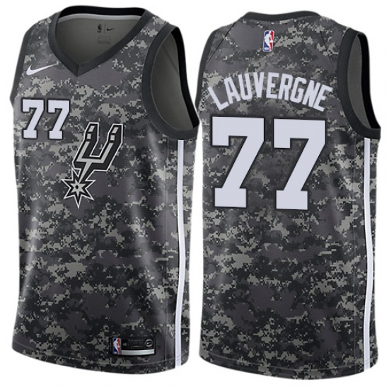 Women's Nike San Antonio Spurs 77 Joffrey Lauvergne Swingman Camo NBA Jersey - City Edition