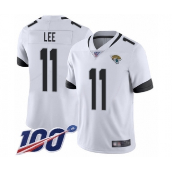 Men's Jacksonville Jaguars 11 Marqise Lee White Vapor Untouchable Limited Player 100th Season Football Jersey