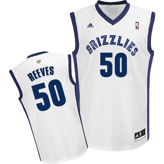 Men's Adidas Memphis Grizzlies 50 Bryant Reeves Swingman White Home NBA Jersey
