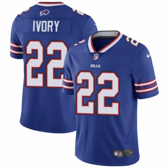 Youth Nike Buffalo Bills 22 Chris Ivory Royal Blue Team Color Vapor Untouchable Limited Player NFL Jersey