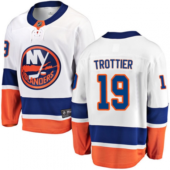 Men's New York Islanders 19 Bryan Trottier Fanatics Branded White Away Breakaway NHL Jersey