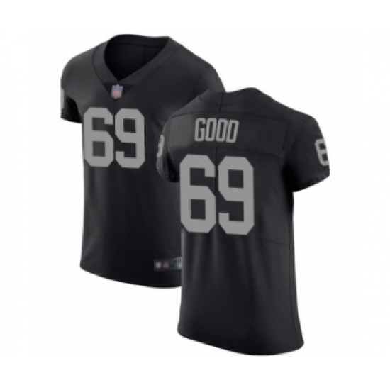 Men's Oakland Raiders 69 Denzelle Good Black Team Color Vapor Untouchable Elite Player Football Jersey